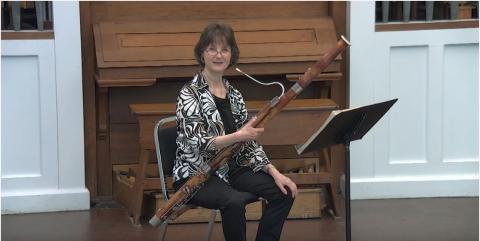 Janet Polk with bassoon